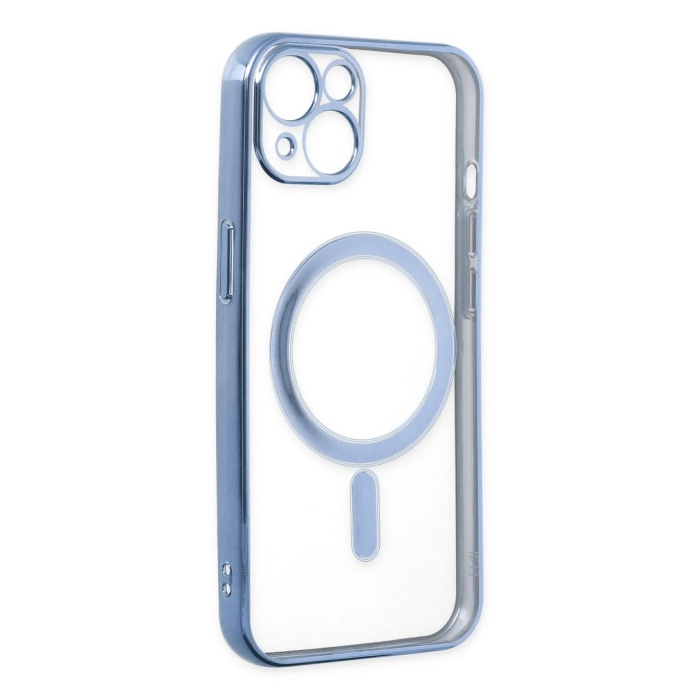 NTM iPhone 14 Plus Kılıf Magneticsafe Lazer Silikon - Sierra Blue