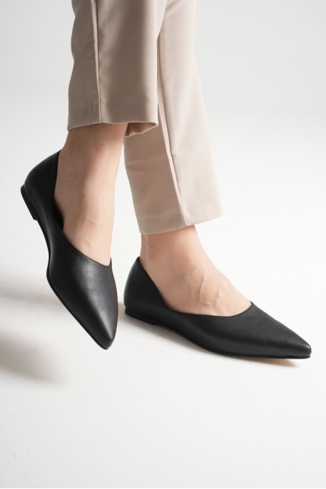 Ariana Kadın Günlük Siyah Babet Ayakkabı