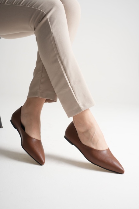 Ariana Kadın Günlük Taba Babet Ayakkabı