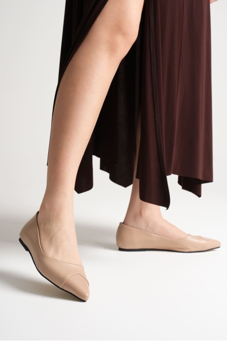 Margaret Kadın Nude Rugan Babet Ayakkabı