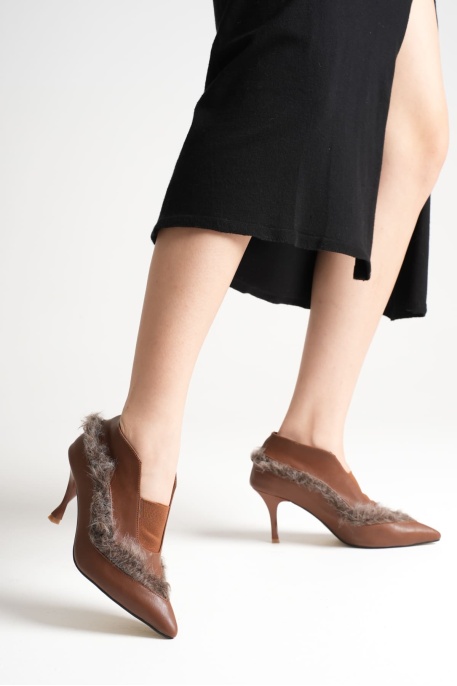 Elsa Kadın Acı Kahve Topuklu Kışlık Bot