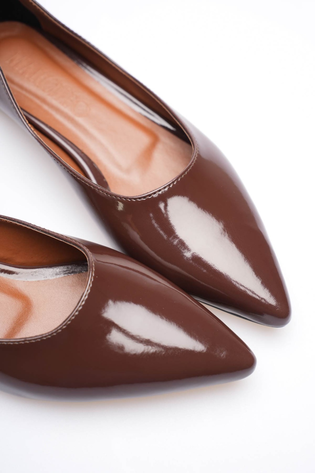 Ariana Kadın Günlük Acı Kahve Rugan Babet Ayakkabı