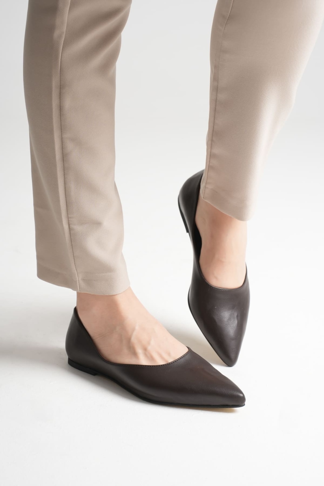 Ariana Kadın Günlük Acı Kahve Babet Ayakkabı