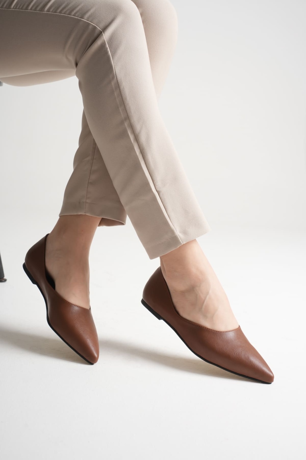 Ariana Kadın Günlük Taba Babet Ayakkabı