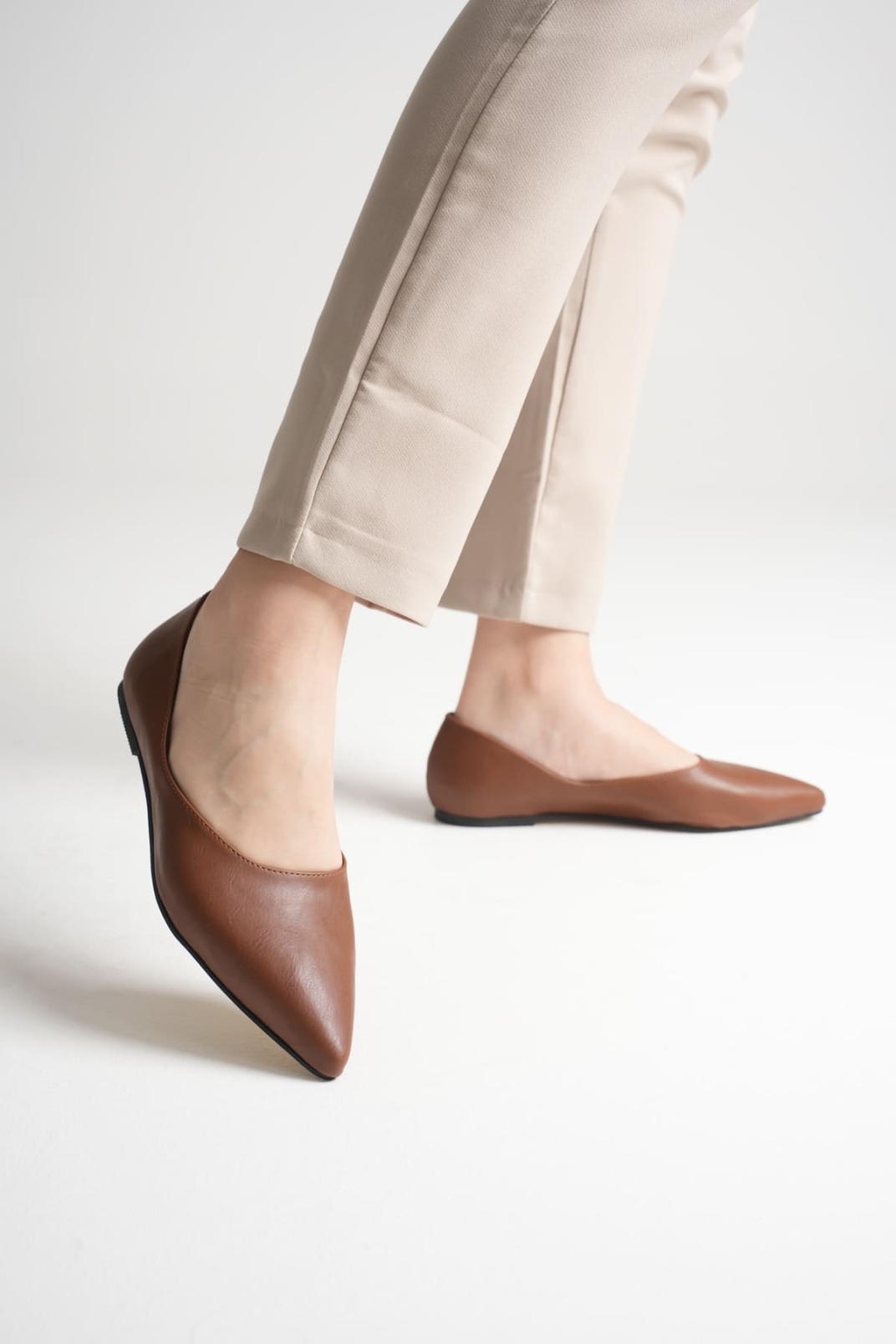 Ariana Kadın Günlük Taba Babet Ayakkabı