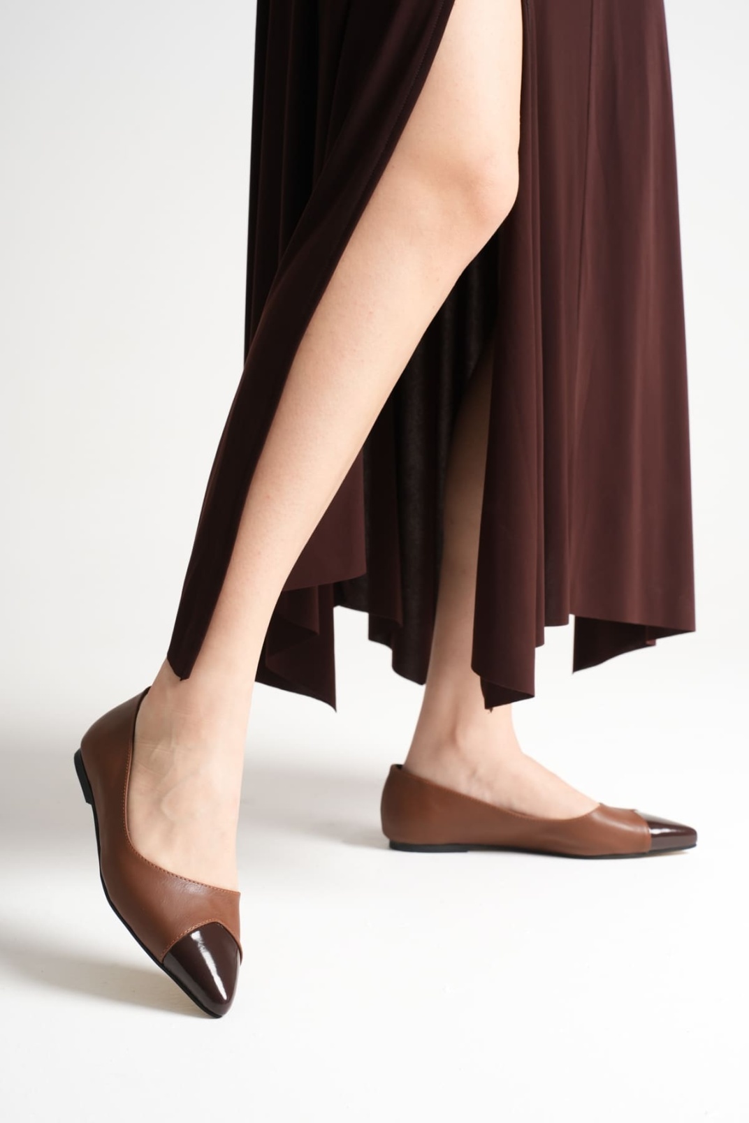 Margaret Kadın Acı Kahve Rugan Babet Ayakkabı