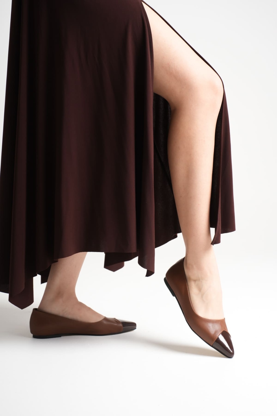 Margaret Kadın Acı Kahve Rugan Babet Ayakkabı