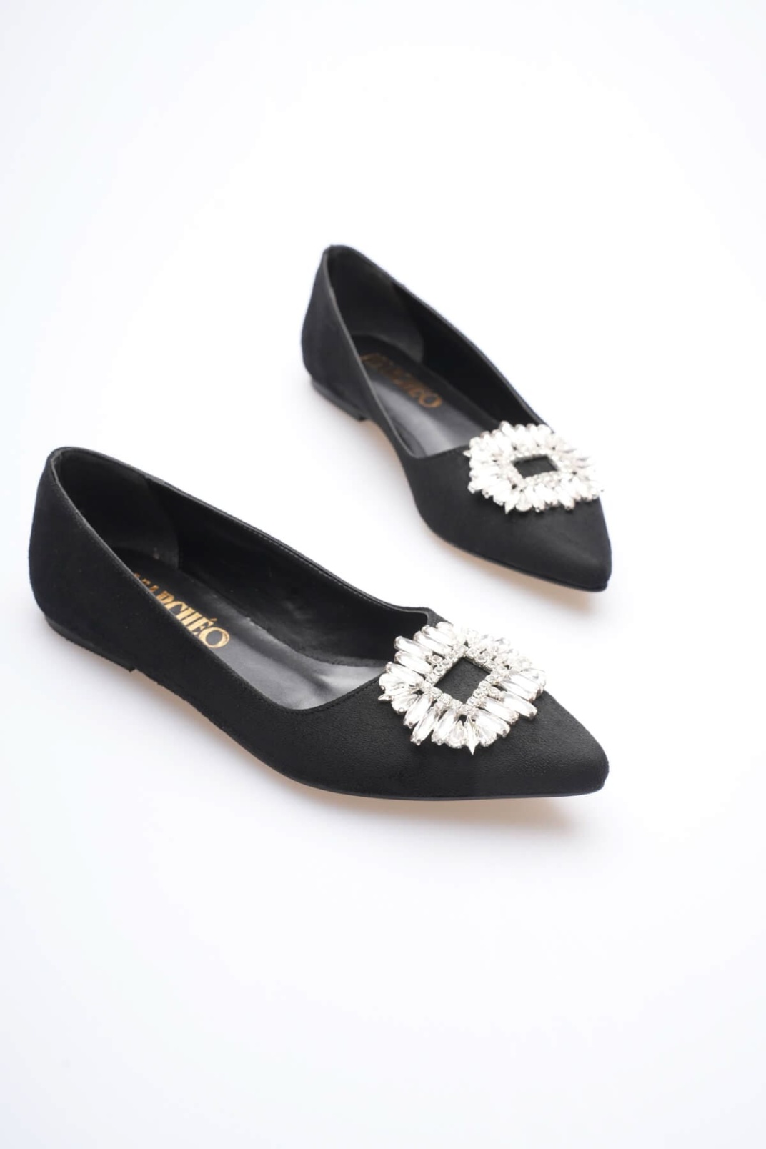 Arden Kadın Siyah Süet Babet Ayakkabı