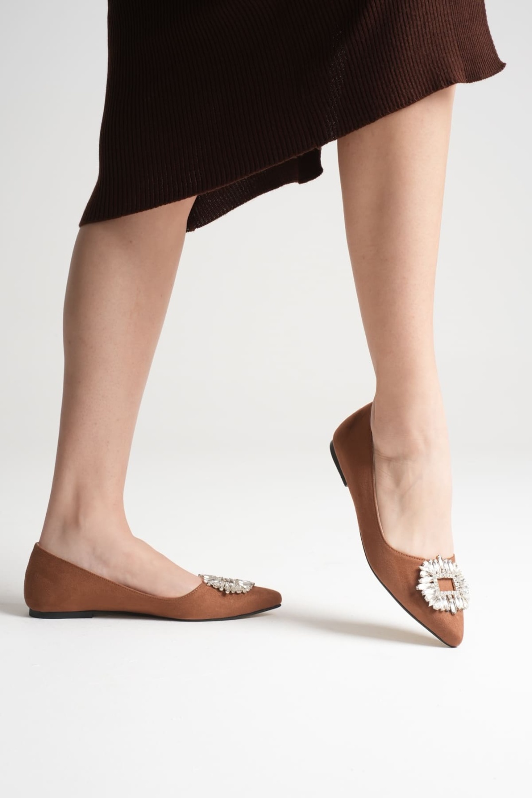 Arden Kadın Taba Süet Babet Ayakkabı