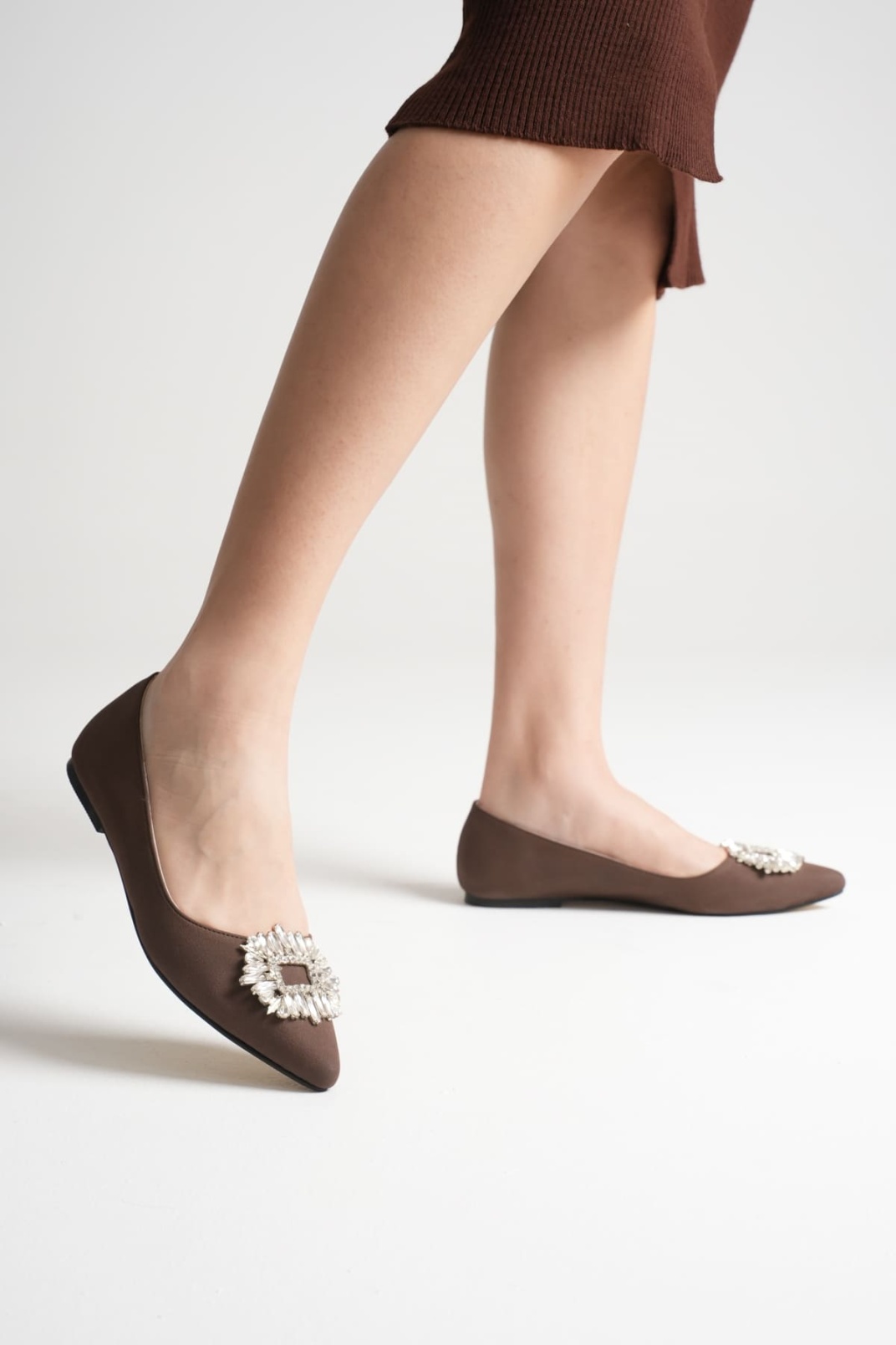 Arden Kadın Vizon Süet Babet Ayakkabı