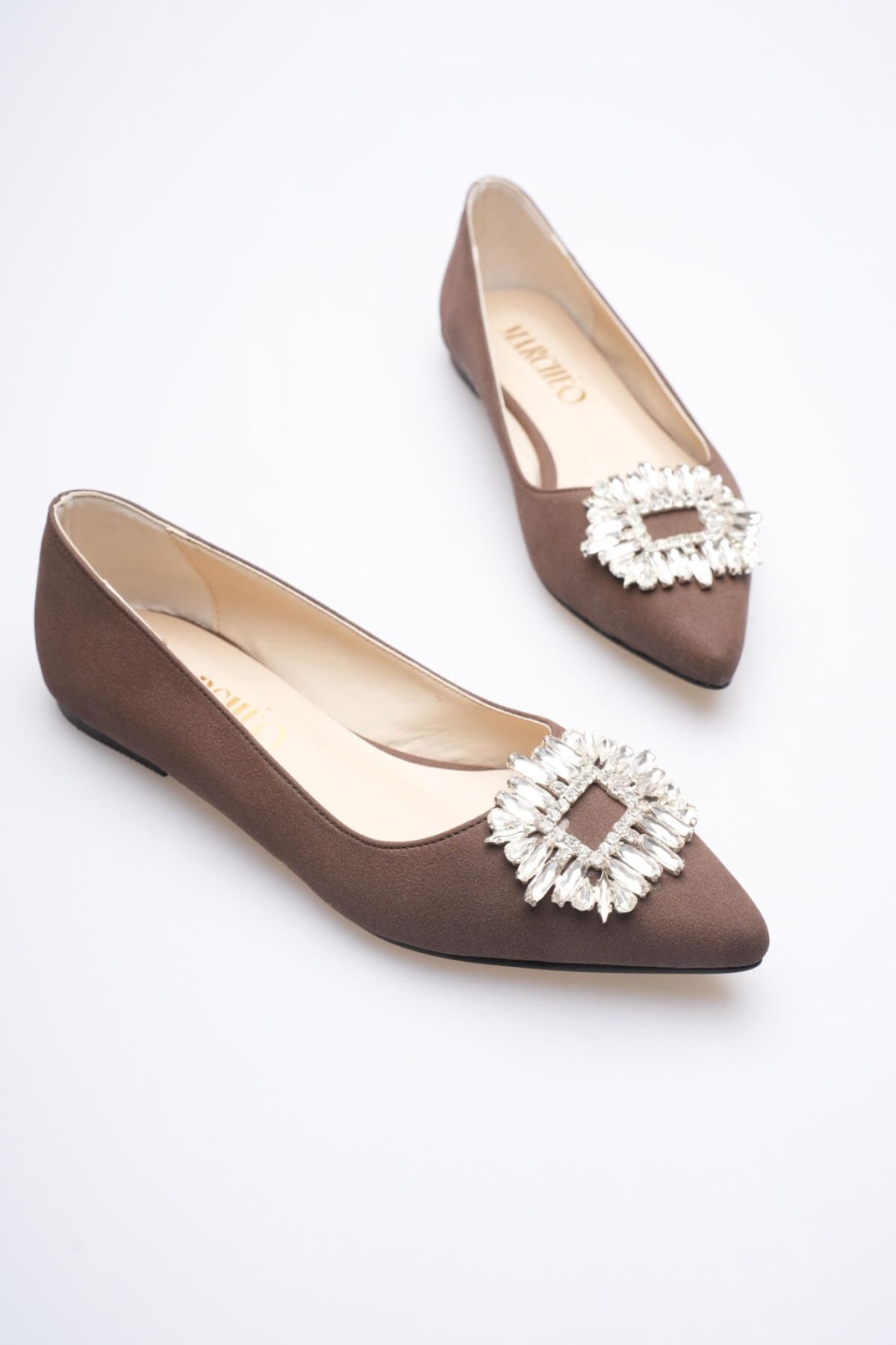 Arden Kadın Vizon Süet Babet Ayakkabı