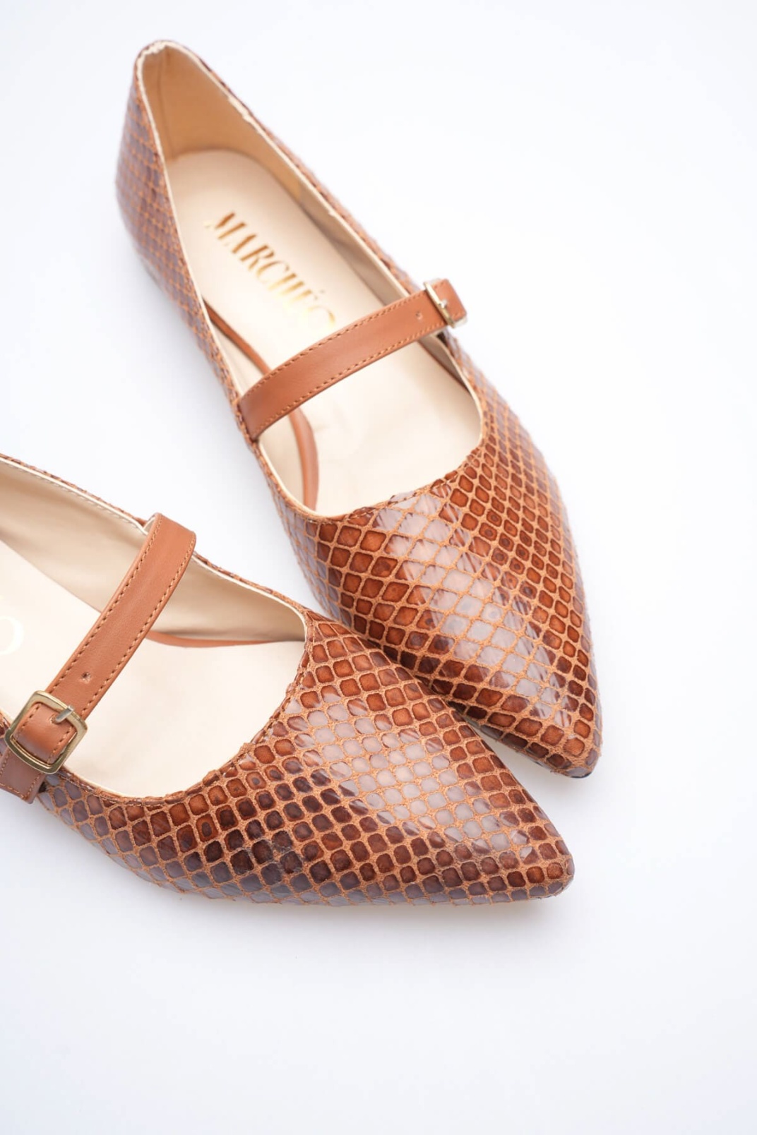 Isolde Kadın Taba Kroko Babet Ayakkabı
