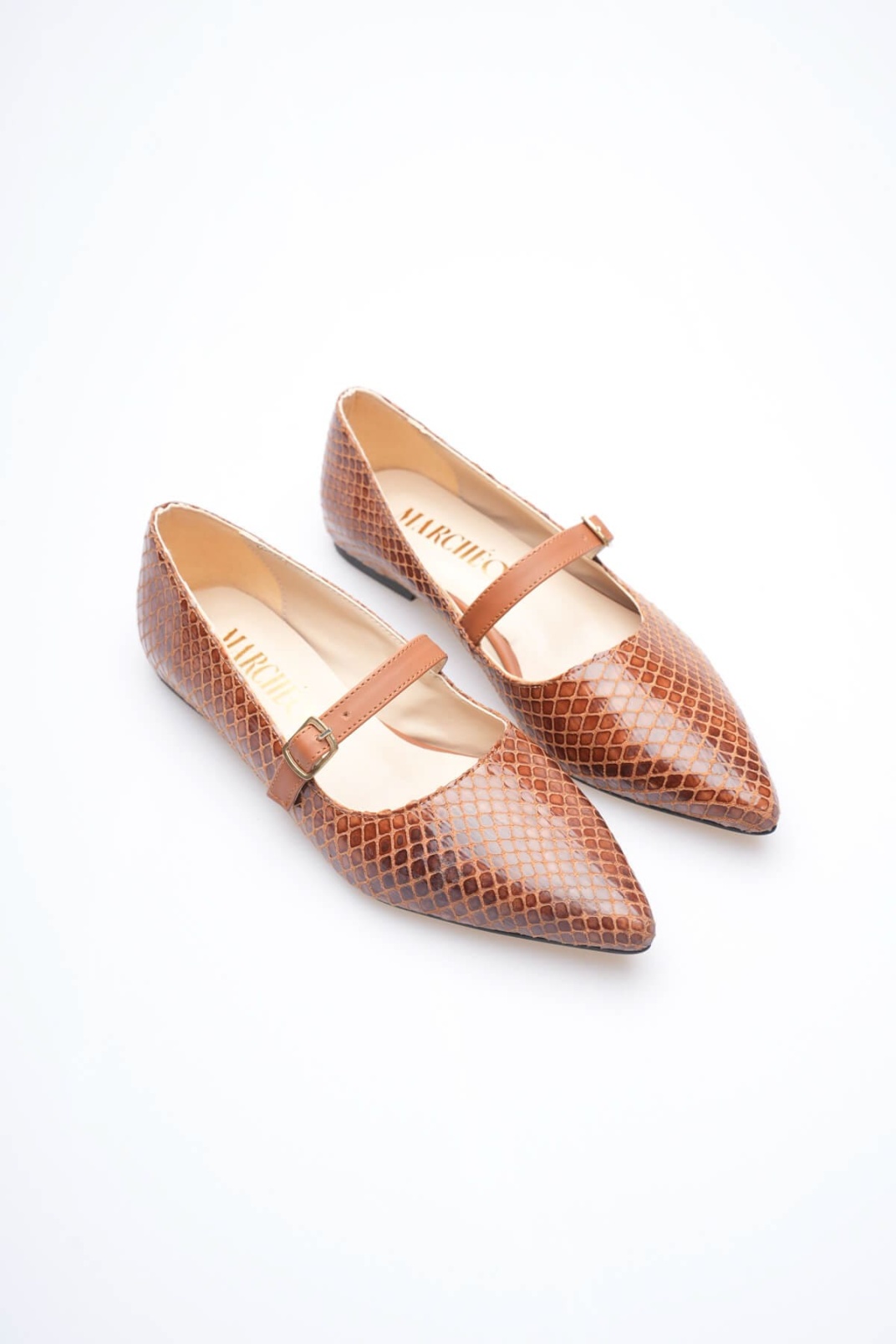 Isolde Kadın Taba Kroko Babet Ayakkabı