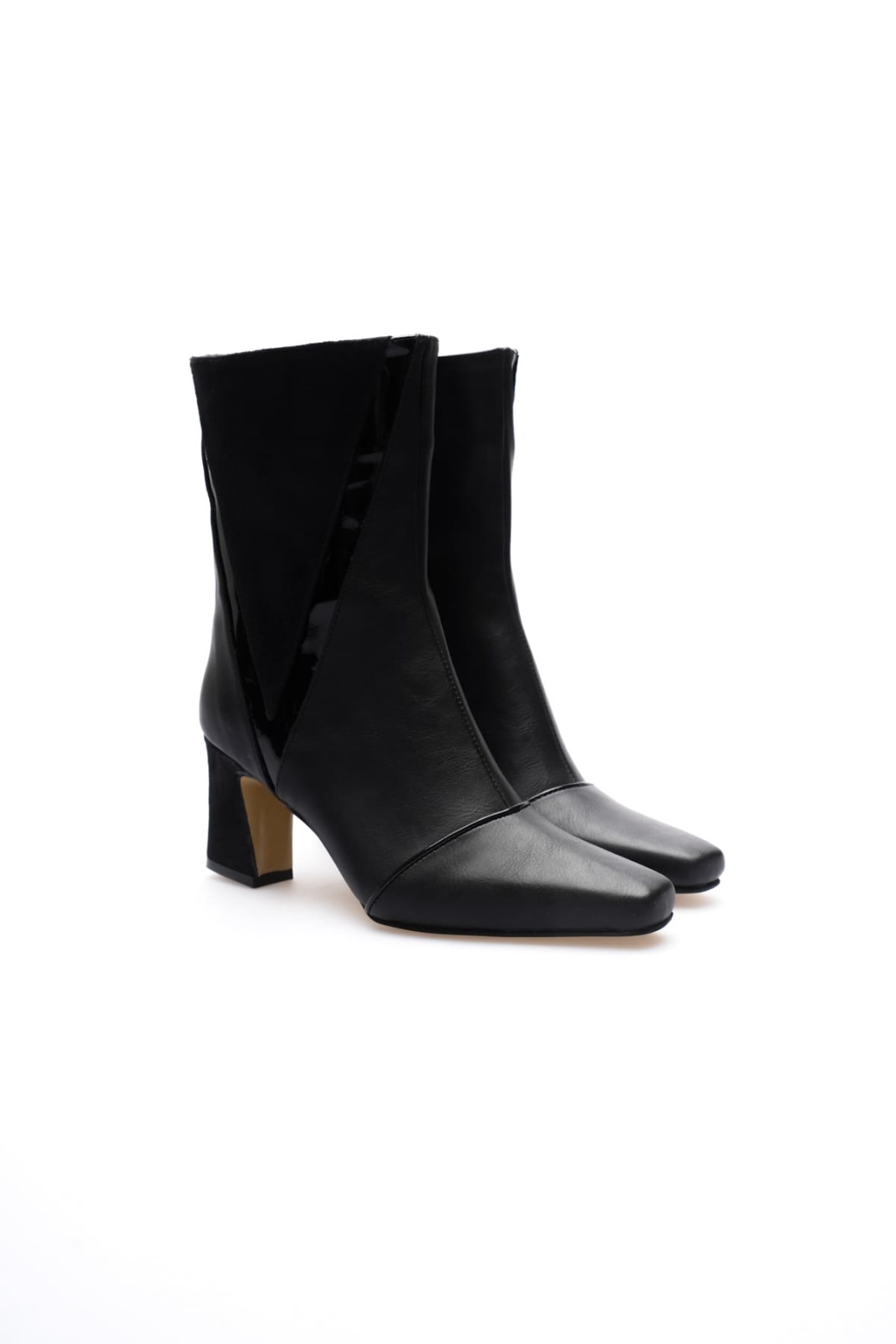 Anisa Kadın Siyah  Kalın Topuklu Kışlık Bot