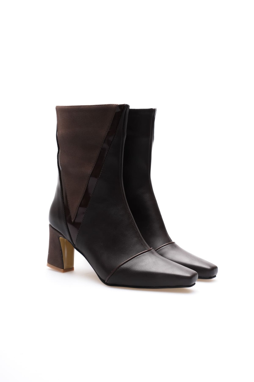 Anisa Kadın Acı Kahve  Kalın Topuklu Kışlık Bot