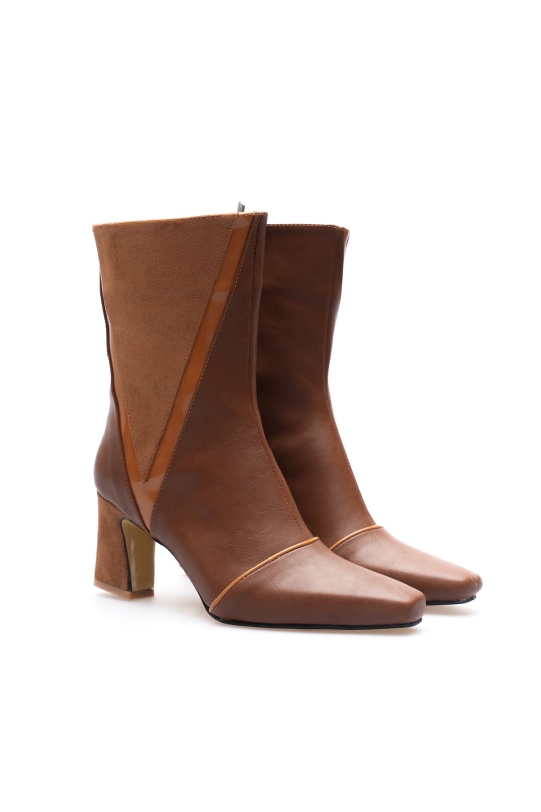 Anisa Kadın Taba  Kalın Topuklu Kışlık Bot