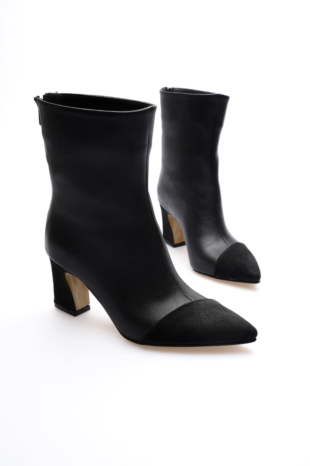 Lucinda Kadın Siyah Kalın Topuklu Kışlık Bot