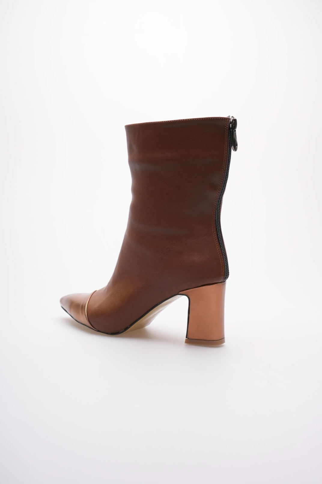 Lucinda Kadın Taba Bakır Kalın Topuklu Kışlık Bot