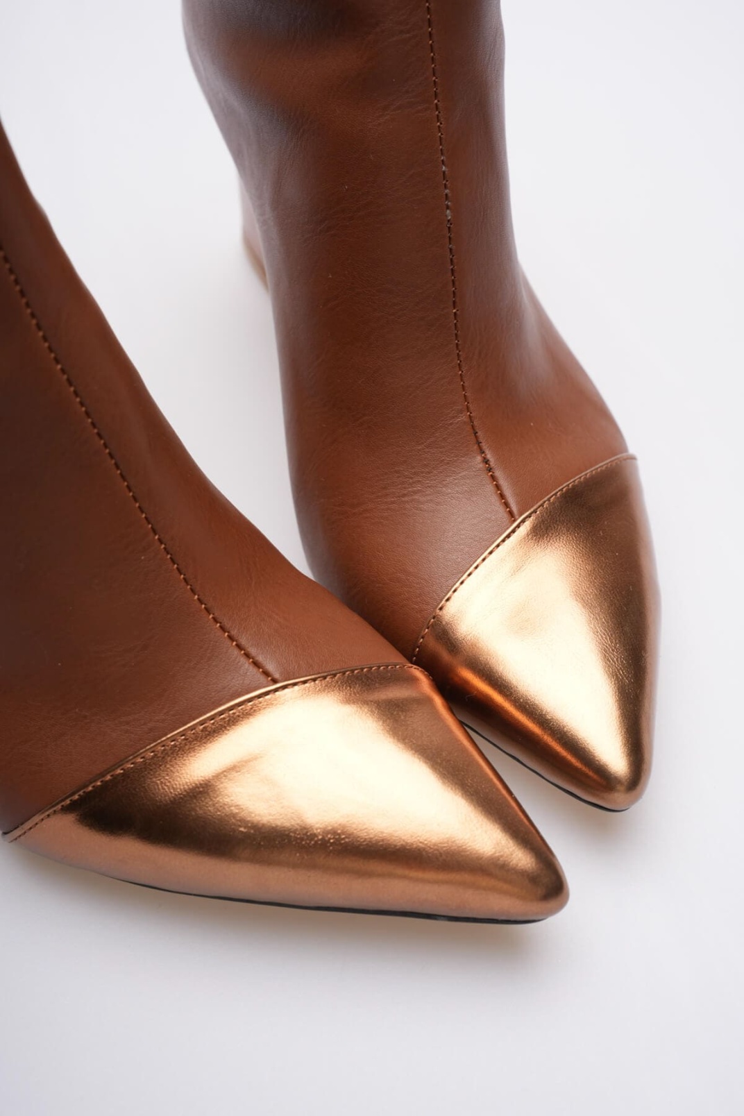 Lucinda Kadın Taba Bakır Kalın Topuklu Kışlık Bot