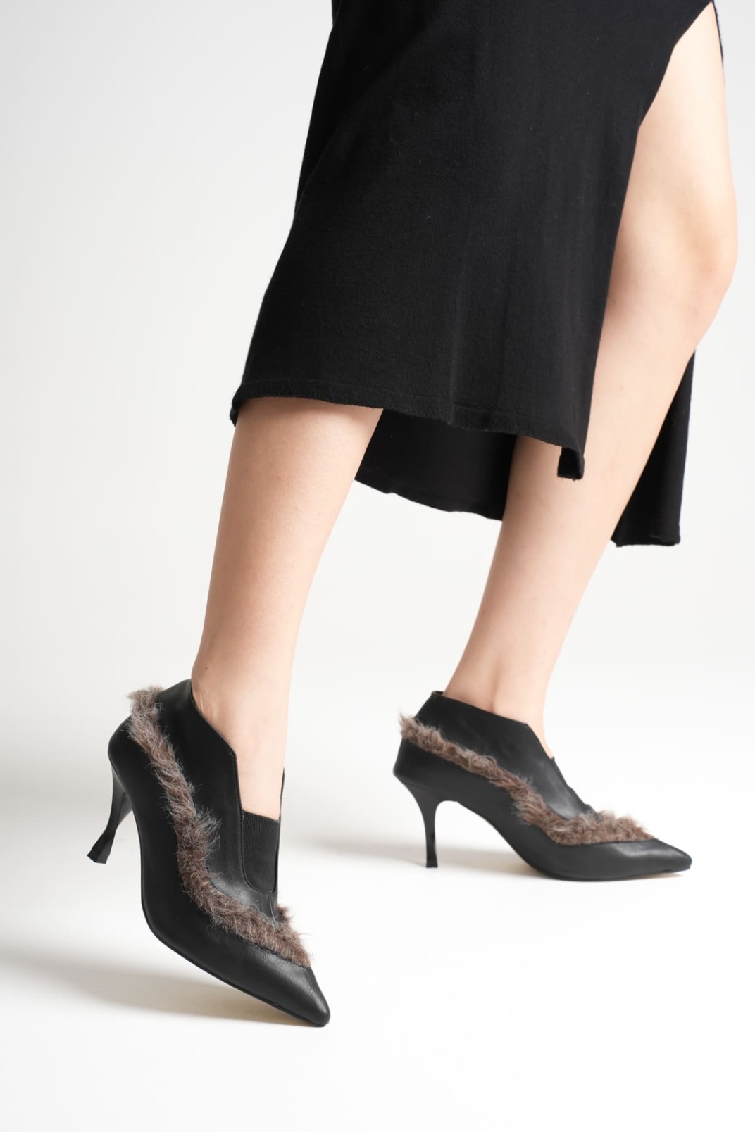 Elsa Kadın Siyah Topuklu Kışlık Bot