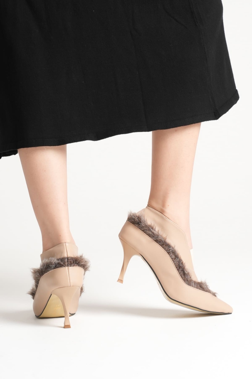 Elsa Kadın Nude Topuklu Kışlık Bot