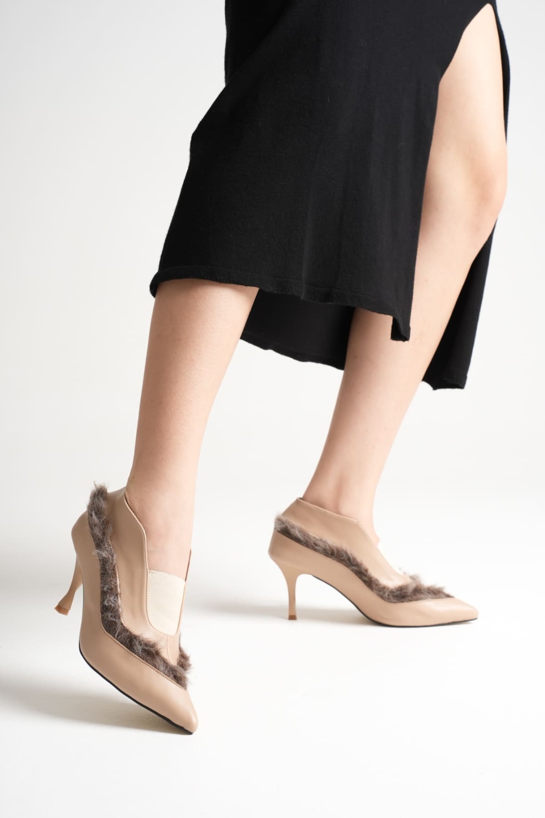 Elsa Kadın Nude Topuklu Kışlık Bot