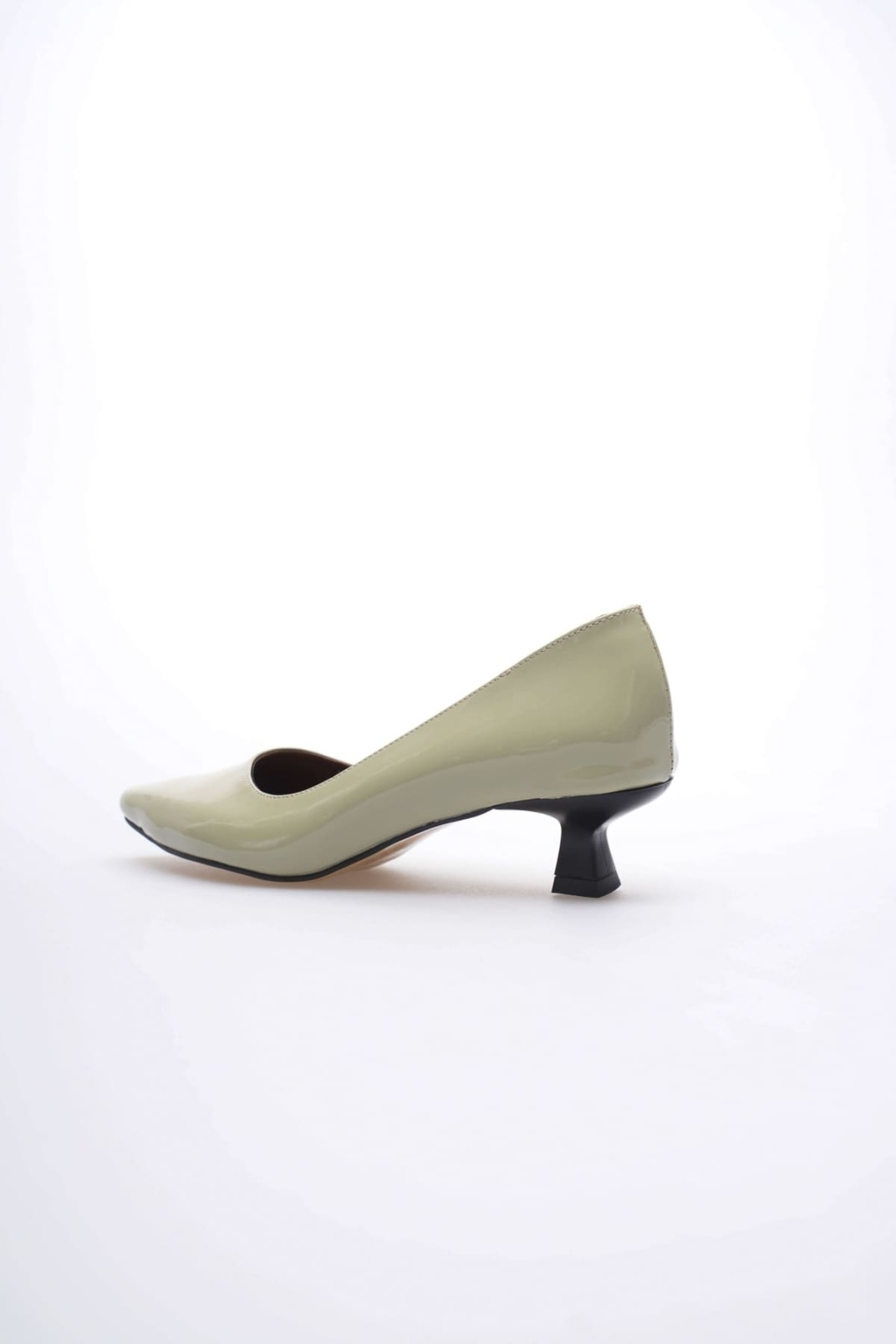 Alina Kadın Yeşil Rugan Topuklu Ayakkabı