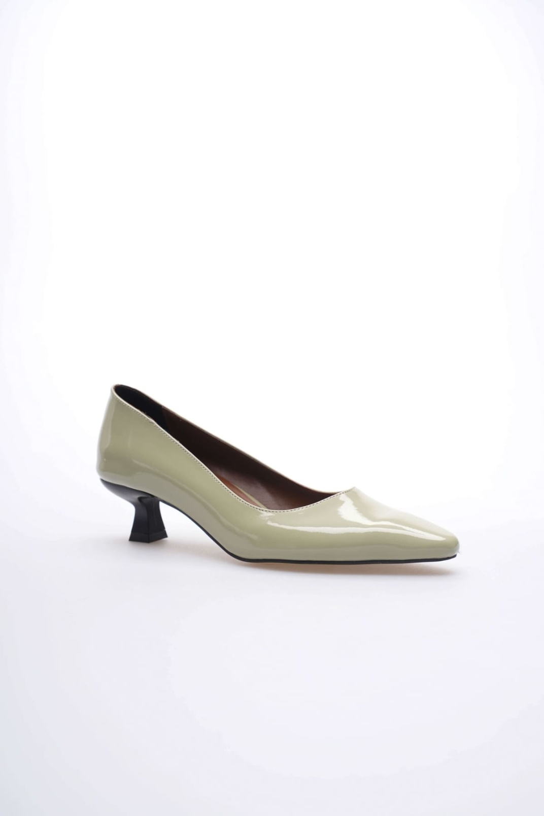 Alina Kadın Yeşil Rugan Topuklu Ayakkabı