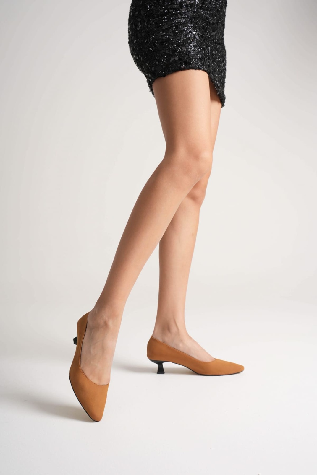 Alina Kadın Turuncu Süet Topuklu Ayakkabı