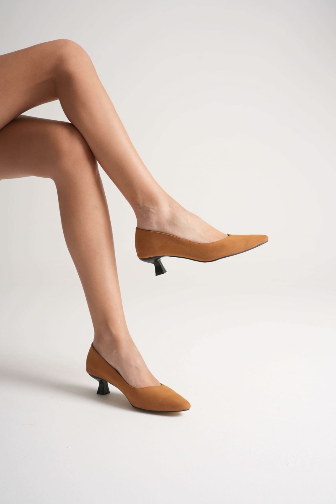 Alina Kadın Turuncu Süet Topuklu Ayakkabı