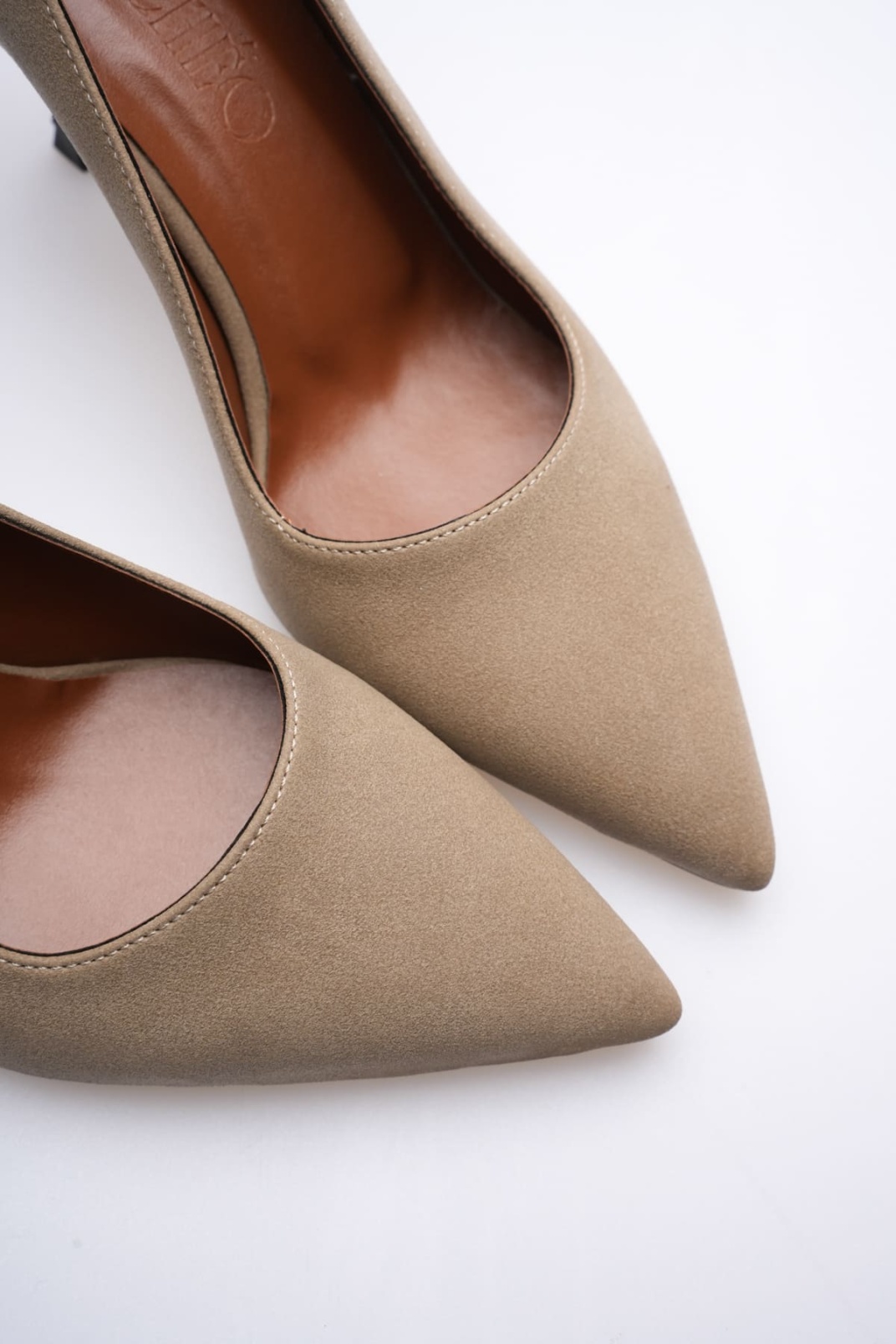 Louise Kadın Vizon Süet Topuklu Ayakkabı