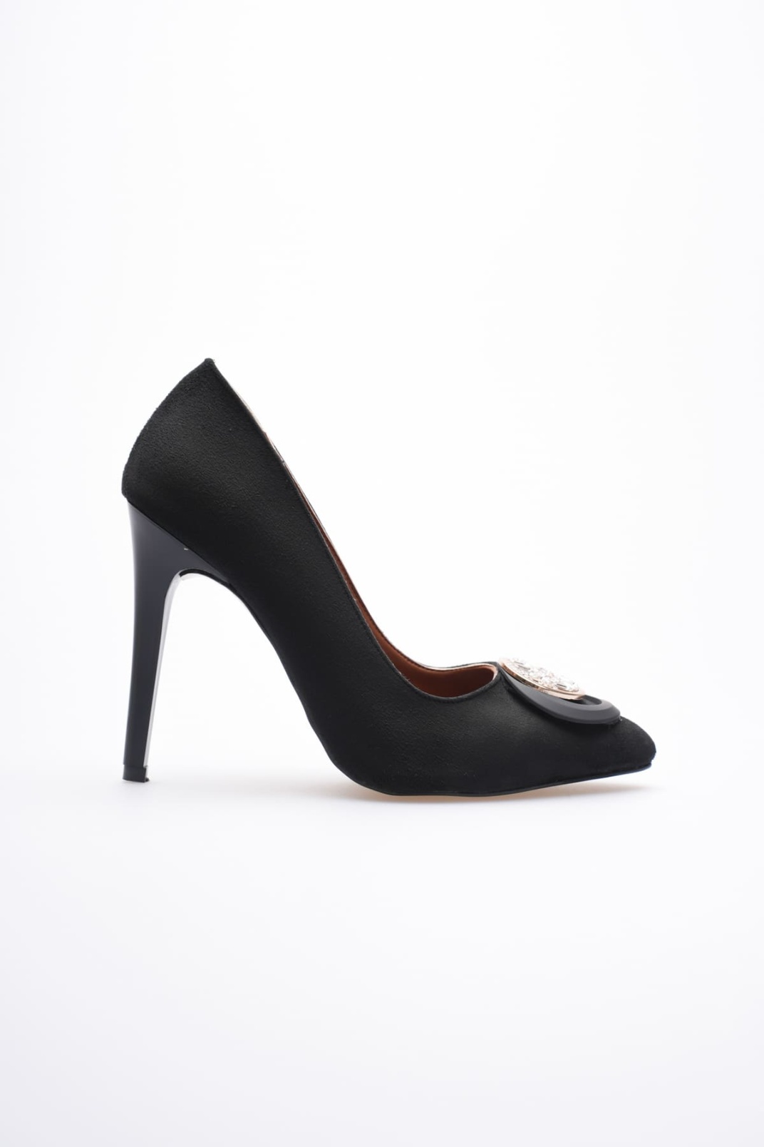 Rossie Kadın Siyah Süet Topuklu Ayakkabı