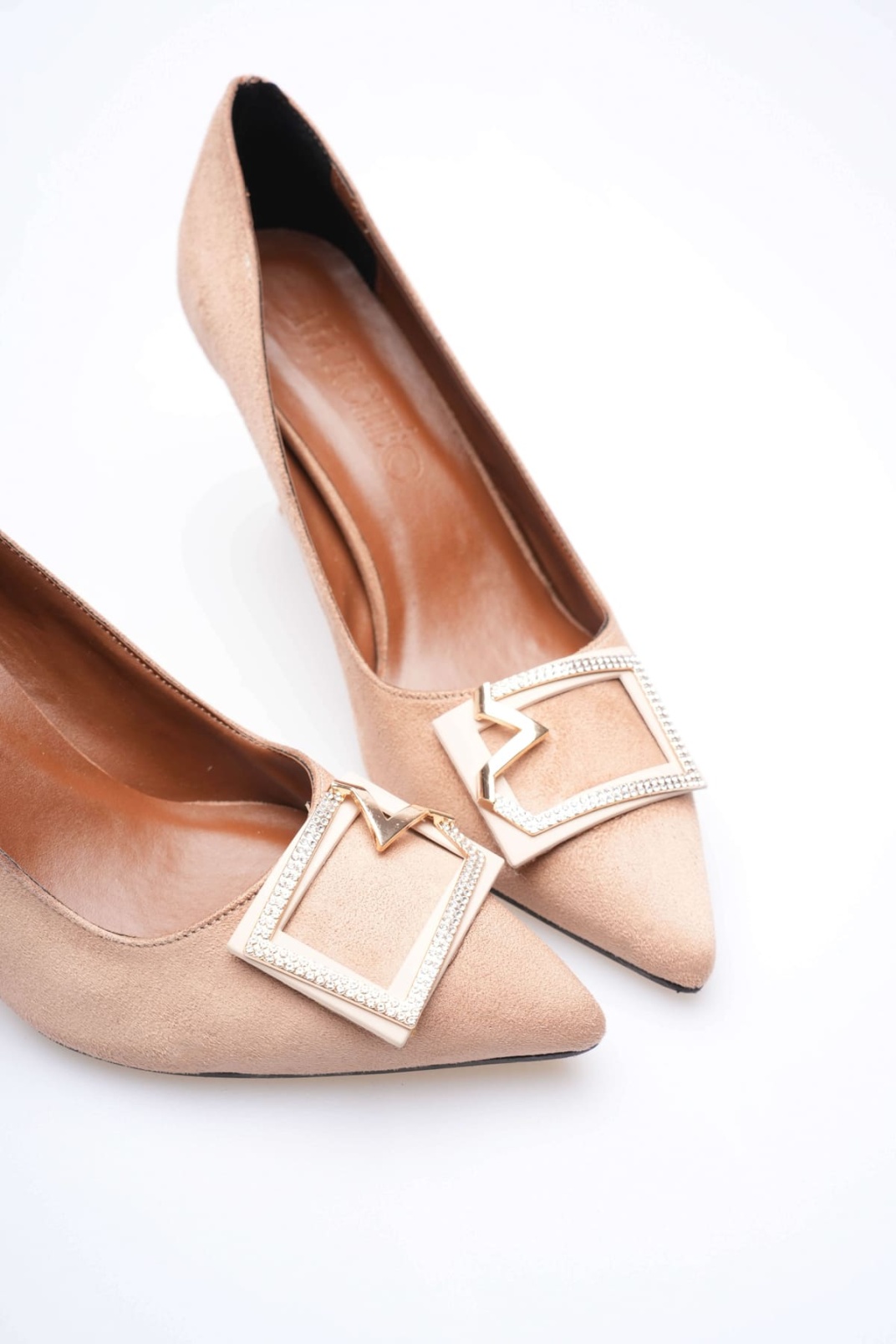 Taina Kadın Nude Süet Topuklu Ayakkabı