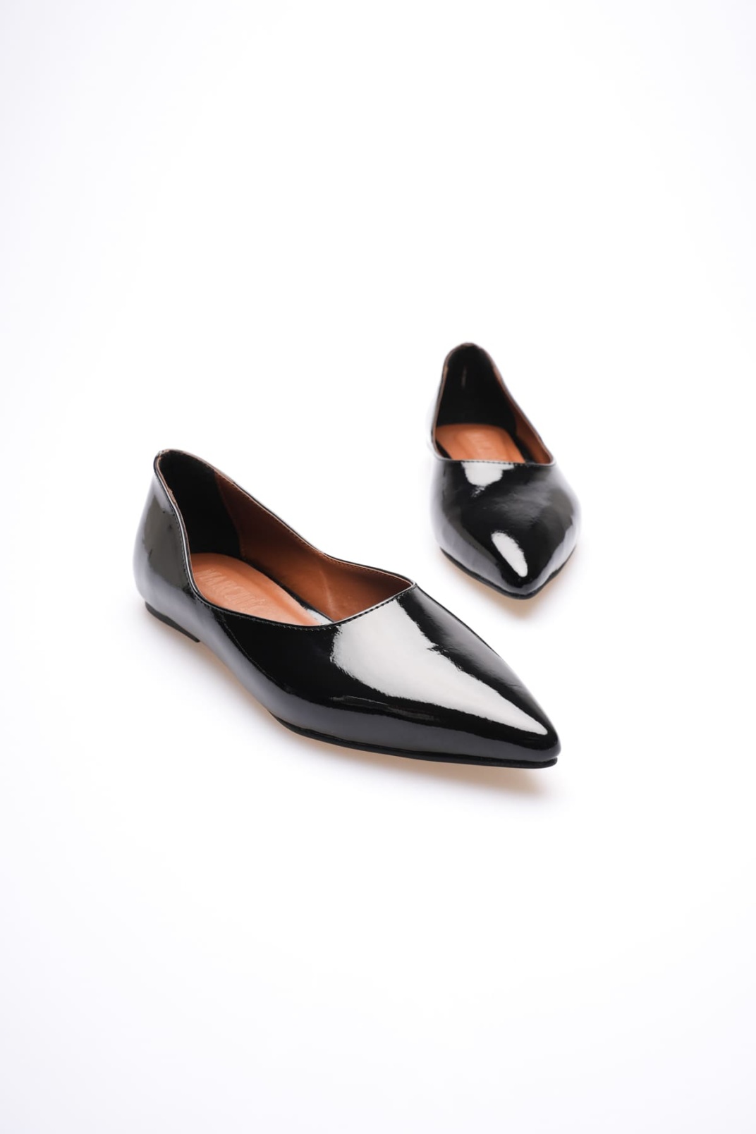 Ariana Kadın Günlük Siyah Rugan Babet Ayakkabı