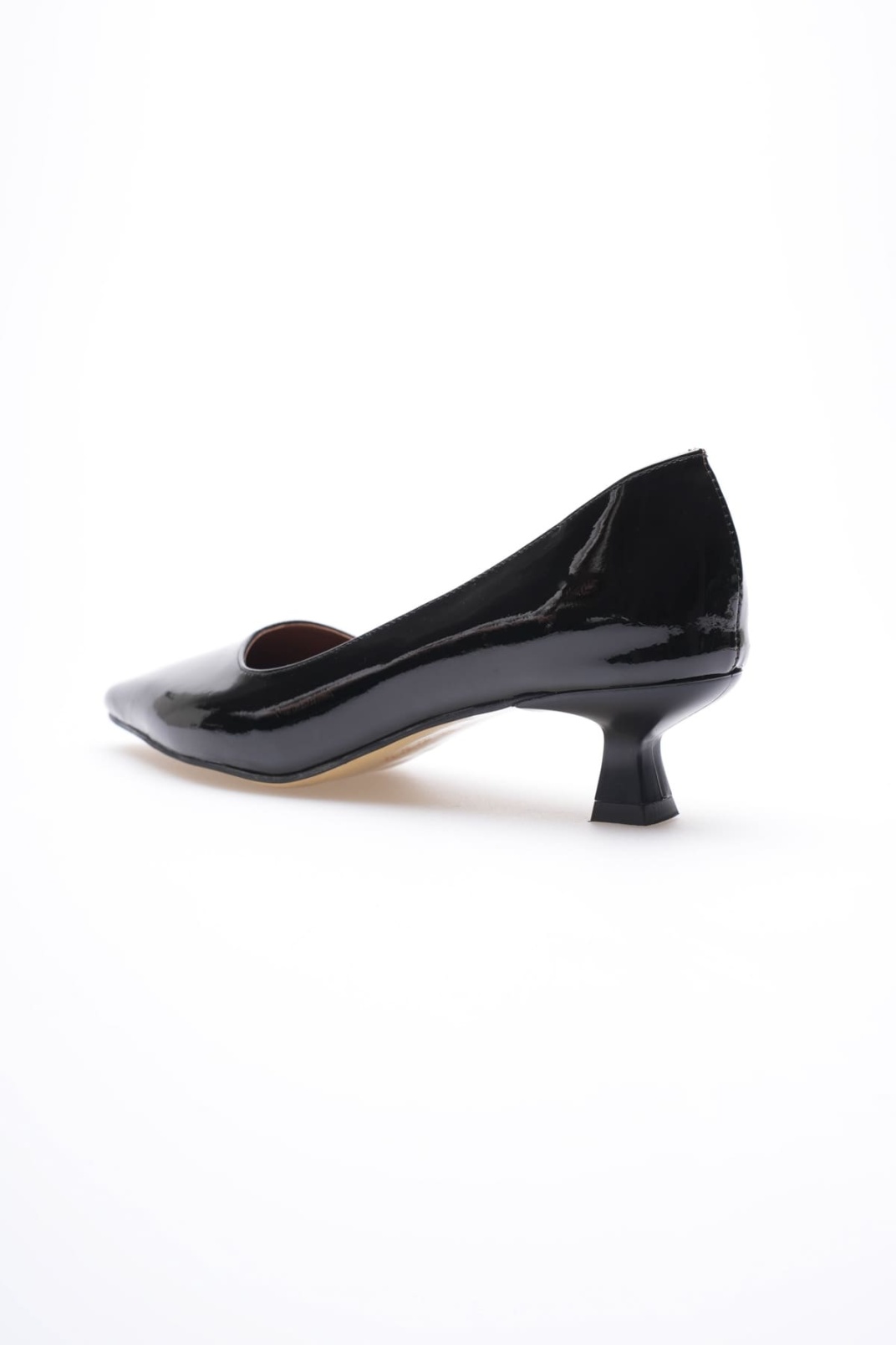 Alina Kadın Siyah Rugan Topuklu Ayakkabı