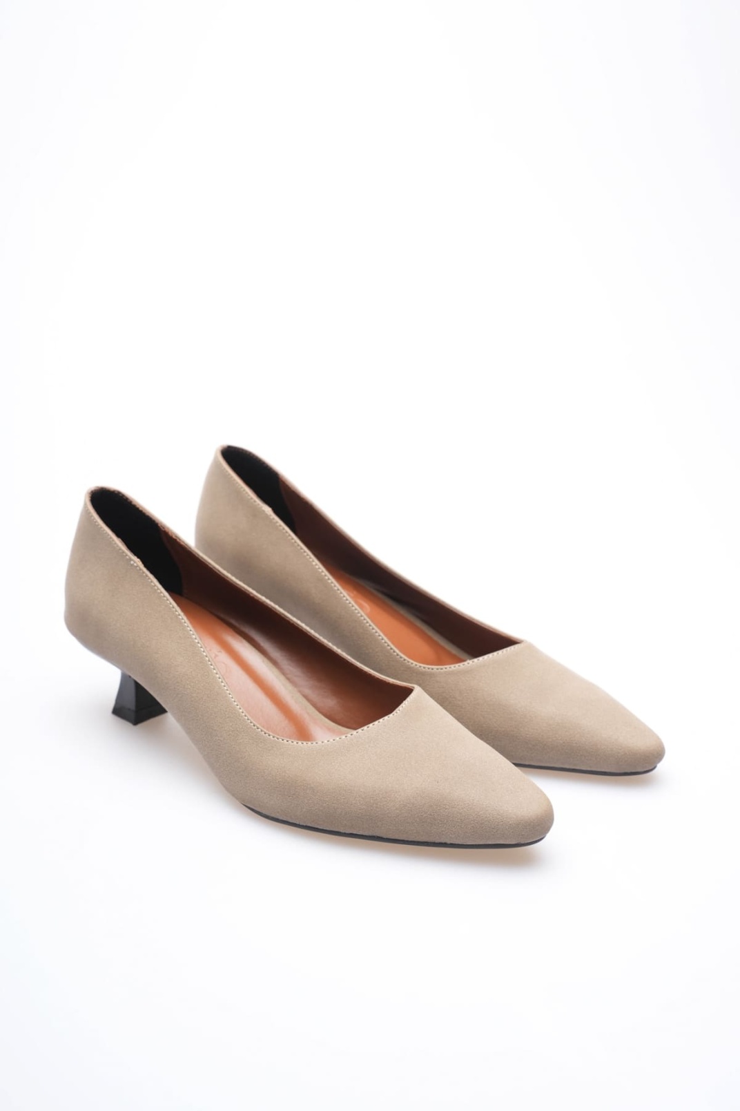 Alina Kadın Gri Süet Topuklu Ayakkabı