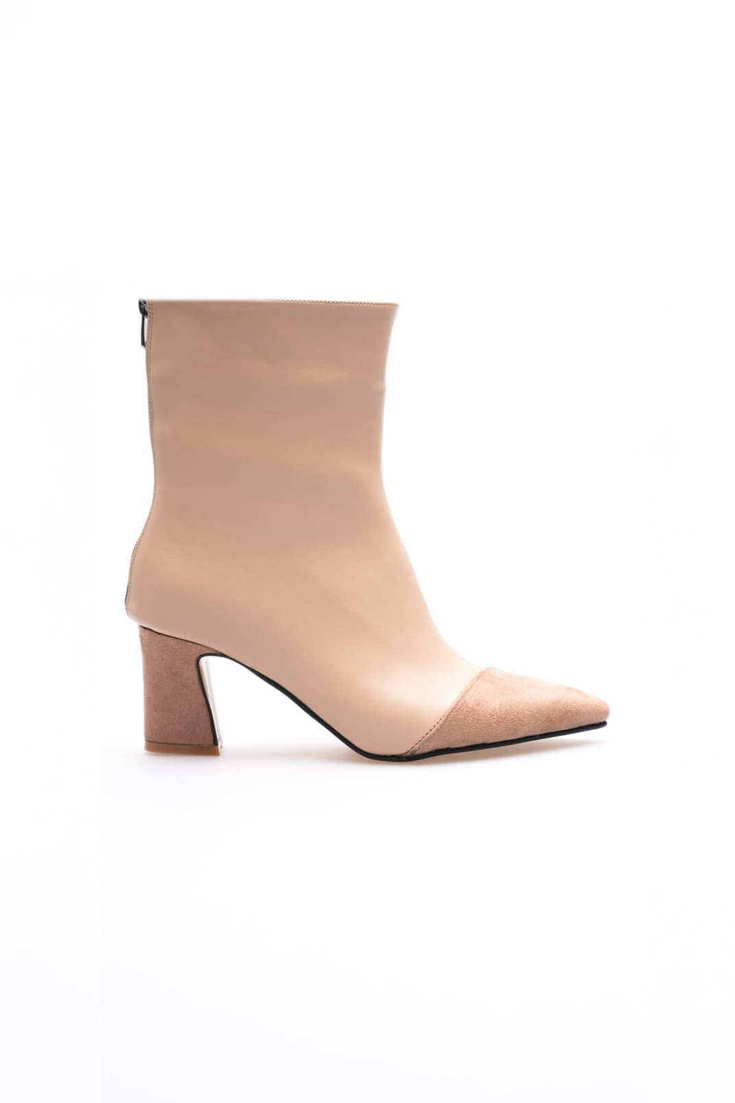 Lucinda Kadın Bej Kalın Topuklu Kışlık Bot