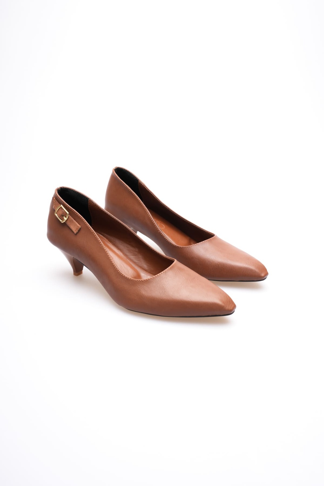 Amelia Kadın Taba Kısa Topuklu Ayakkabı