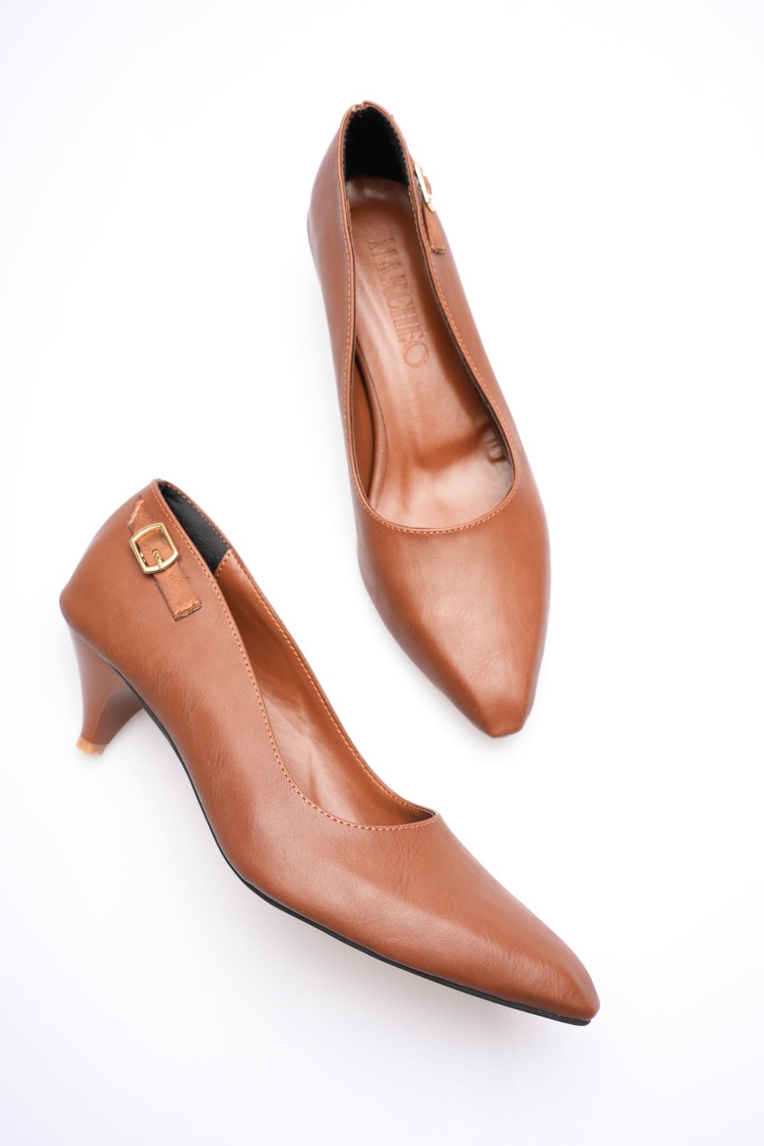 Amelia Kadın Taba Kısa Topuklu Ayakkabı