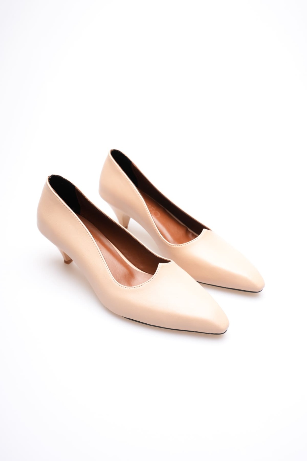 Juliet Kadın Bej Kısa Topuklu Ayakkabı