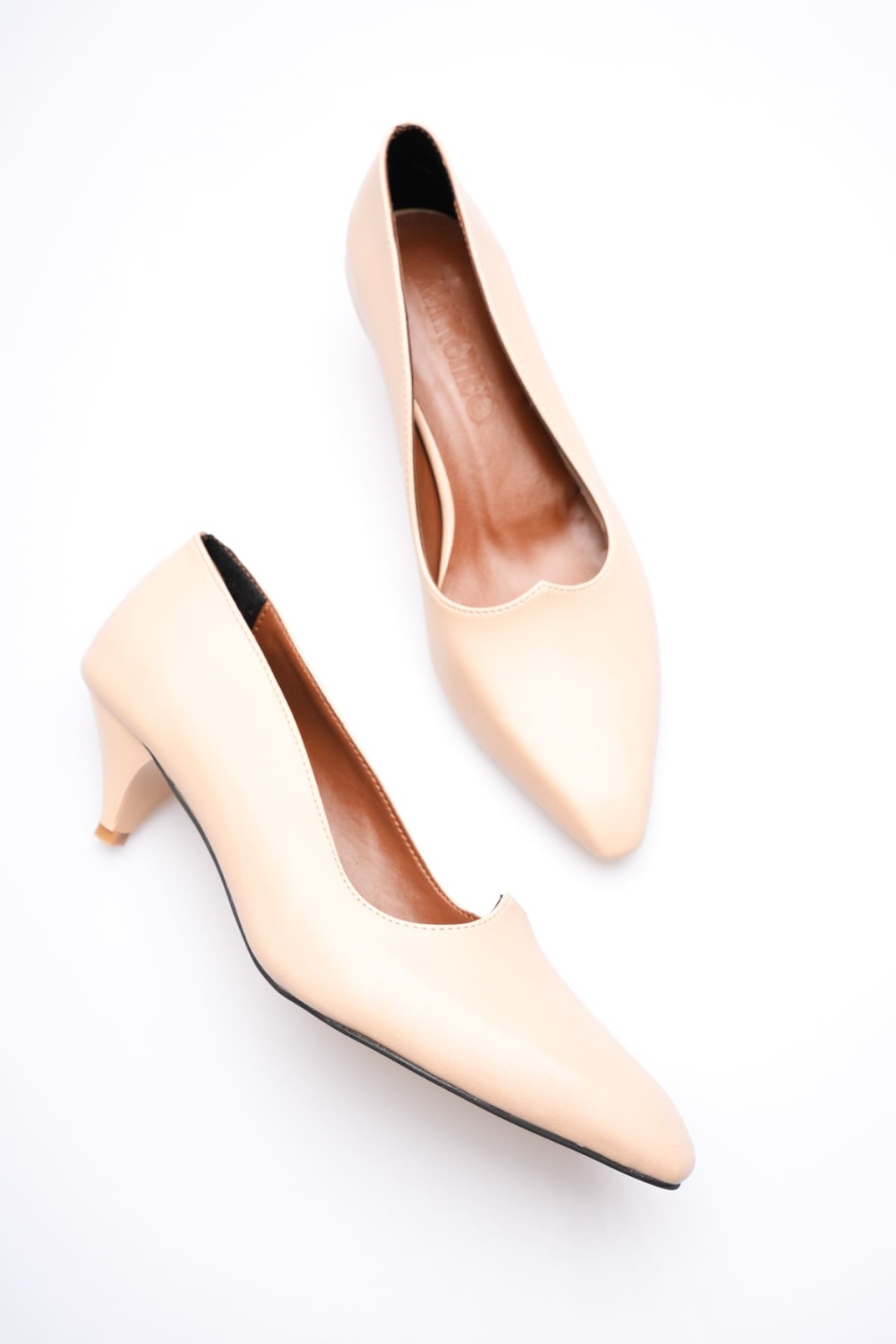 Juliet Kadın Bej Kısa Topuklu Ayakkabı