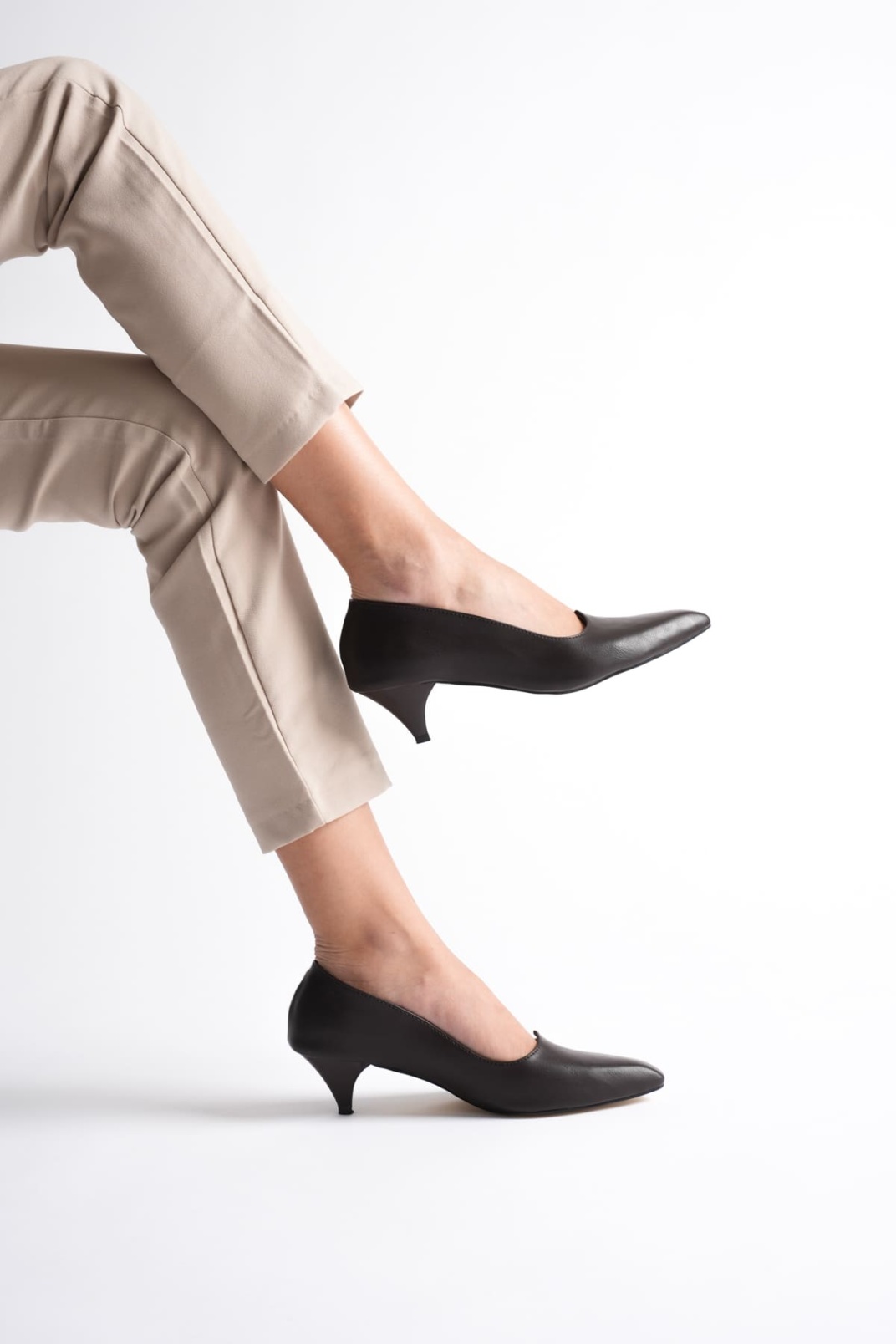 Juliet Kadın Acı Kahve Kısa Topuklu Ayakkabı