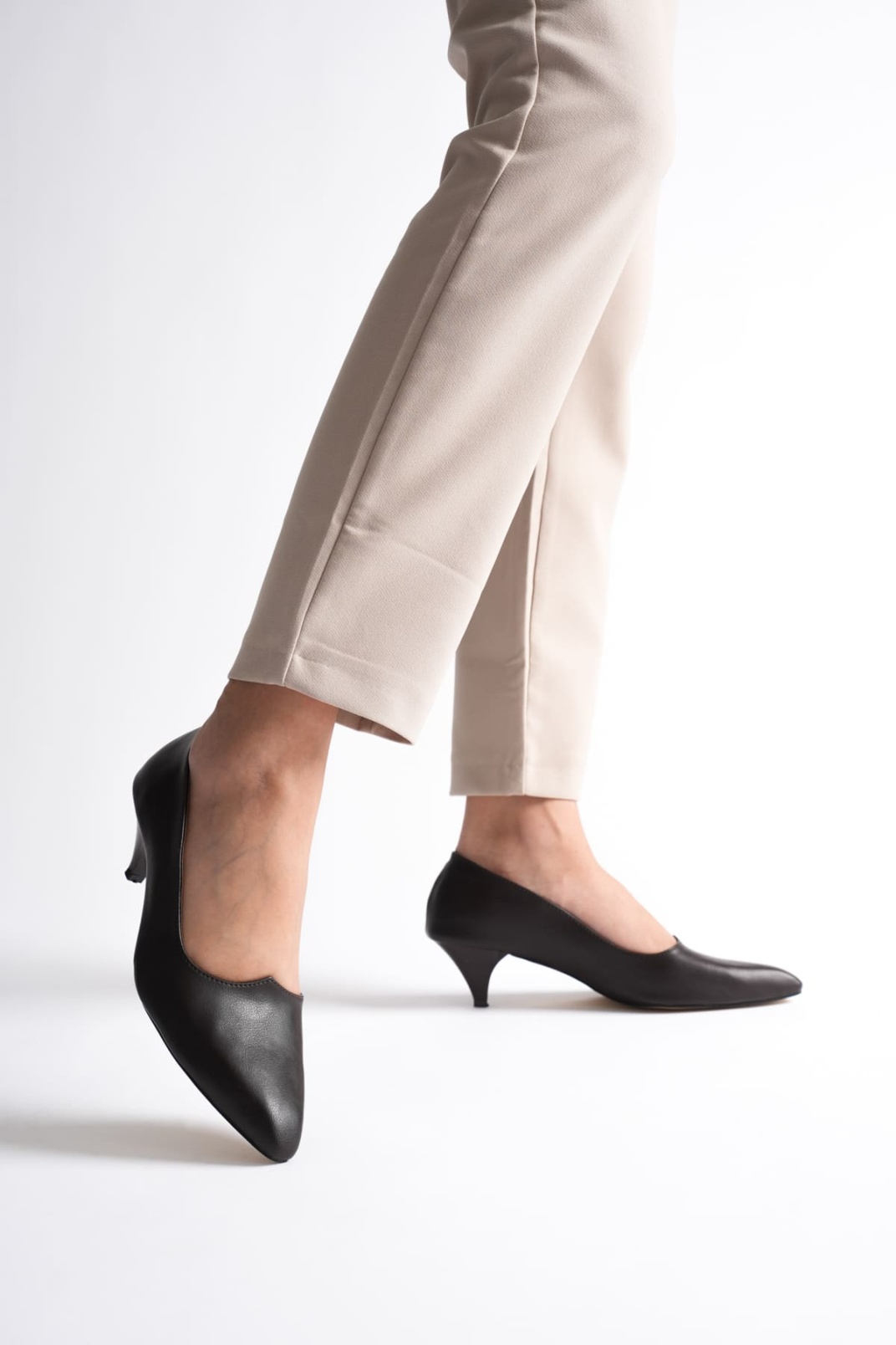 Juliet Kadın Acı Kahve Kısa Topuklu Ayakkabı