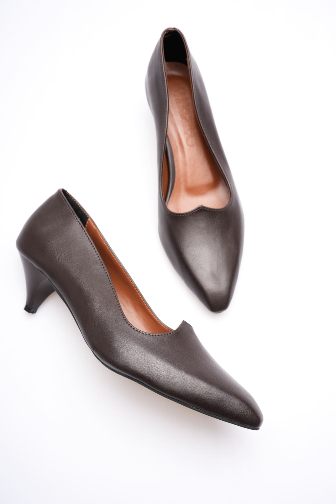 Juliet Kadın Acı Kahve Kısa Topuklu Ayakkabı