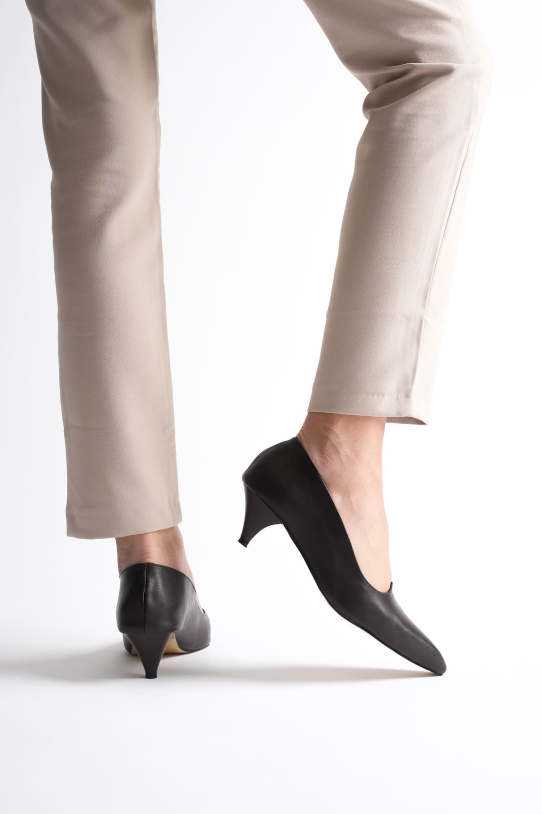 Juliet Kadın Acı Kahve Kısa Topuklu Ayakkabı