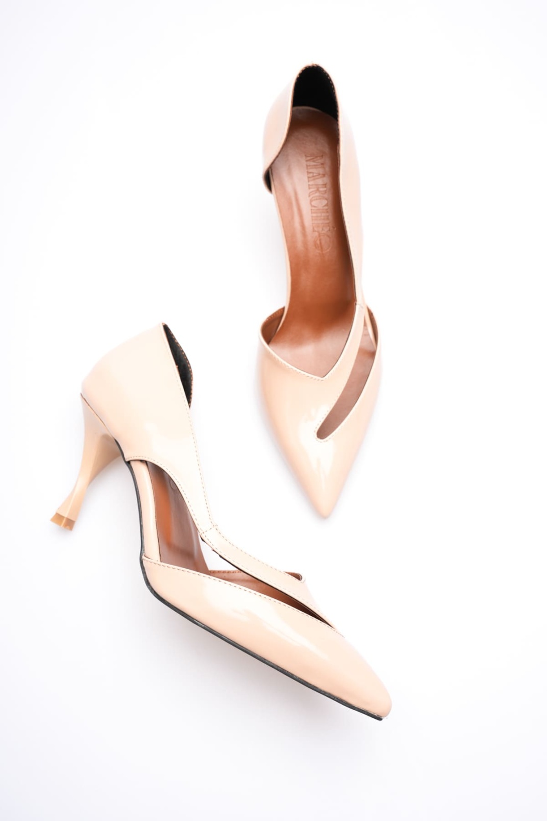 Violet Kadın Bej Topuklu Ayakkabı