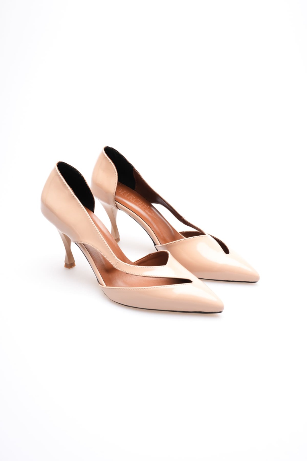 Violet Kadın Bej Topuklu Ayakkabı