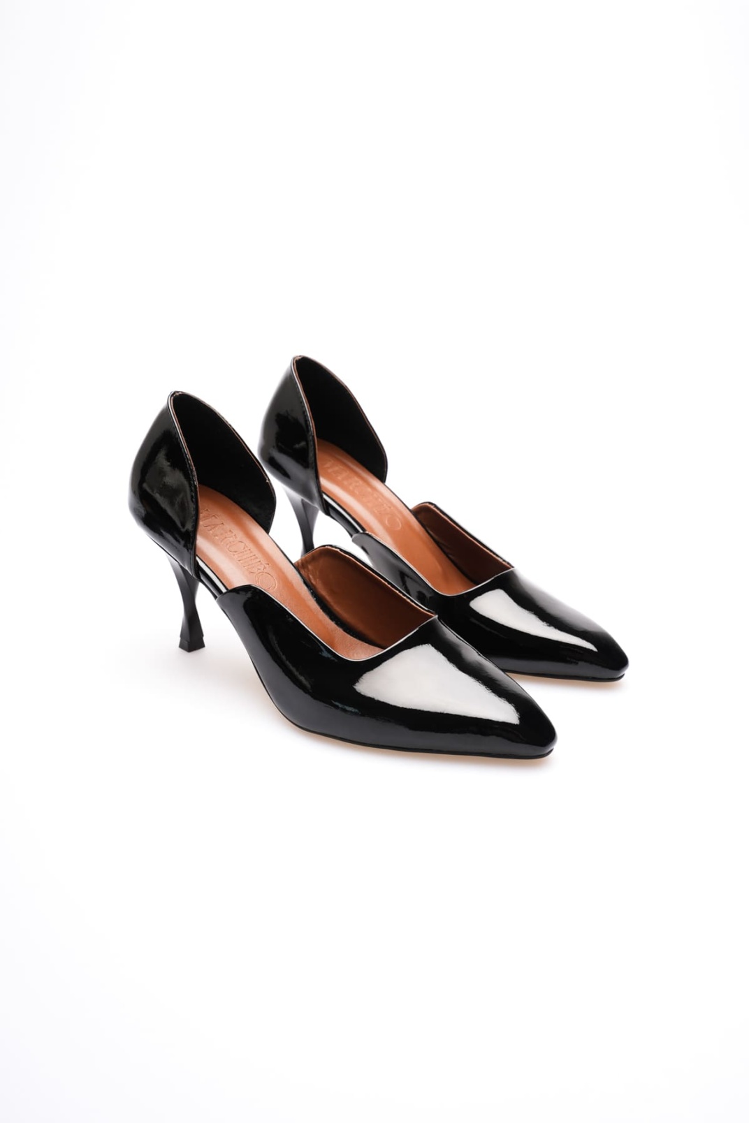 Helene Kadın Siyah Rugan Topuklu Ayakkabı