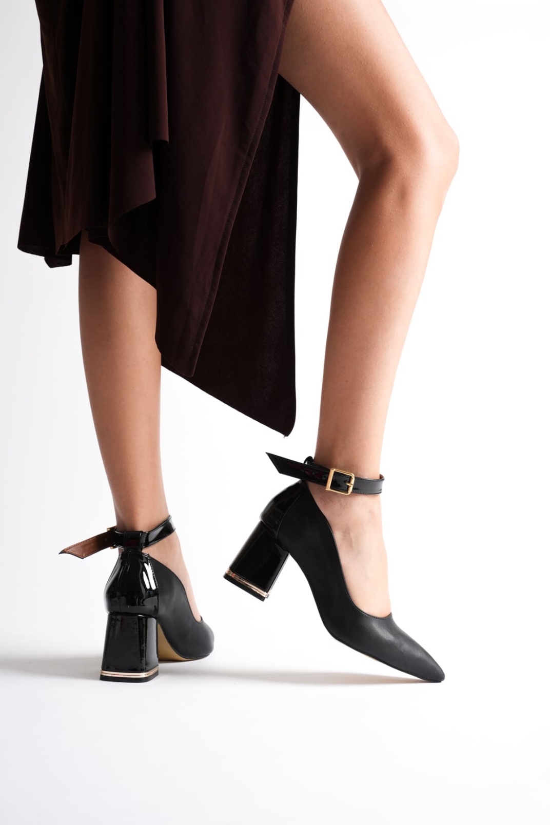 Estelle Kadın Siyah Kalın Topuklu Ayakkabı