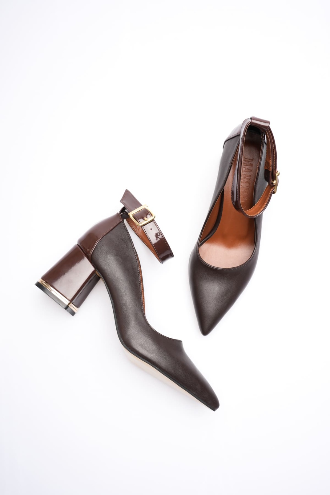 Estelle Kadın Acı Kahve Kalın Topuklu Ayakkabı